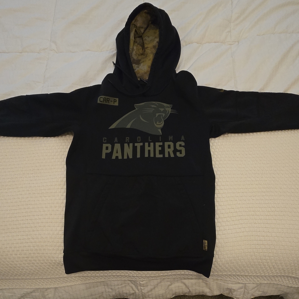 Nike Black Hoodie with Gray Panthers Design